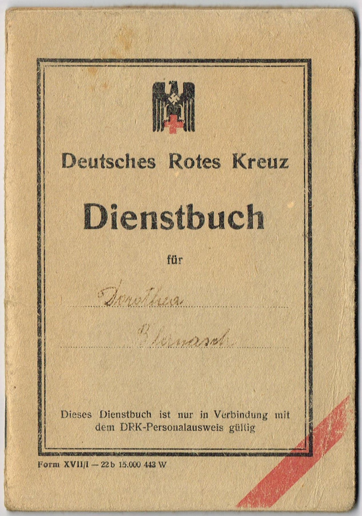 Photo DRK Dienstbuch Nr. 358 of Dorothea Blanasch